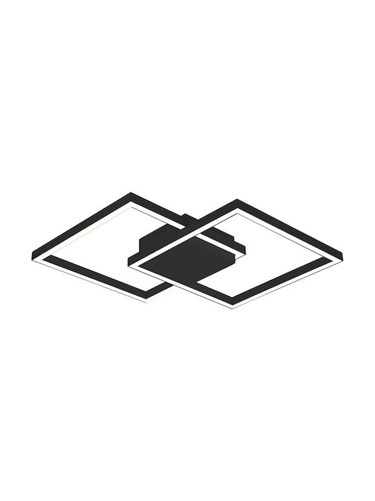 Zambelis Lights Μοντέρνα Πλαστική Πλαφονιέρα Οροφής με Ενσωματωμένο LED σε Μαύρο χρώμα 46cm 2026